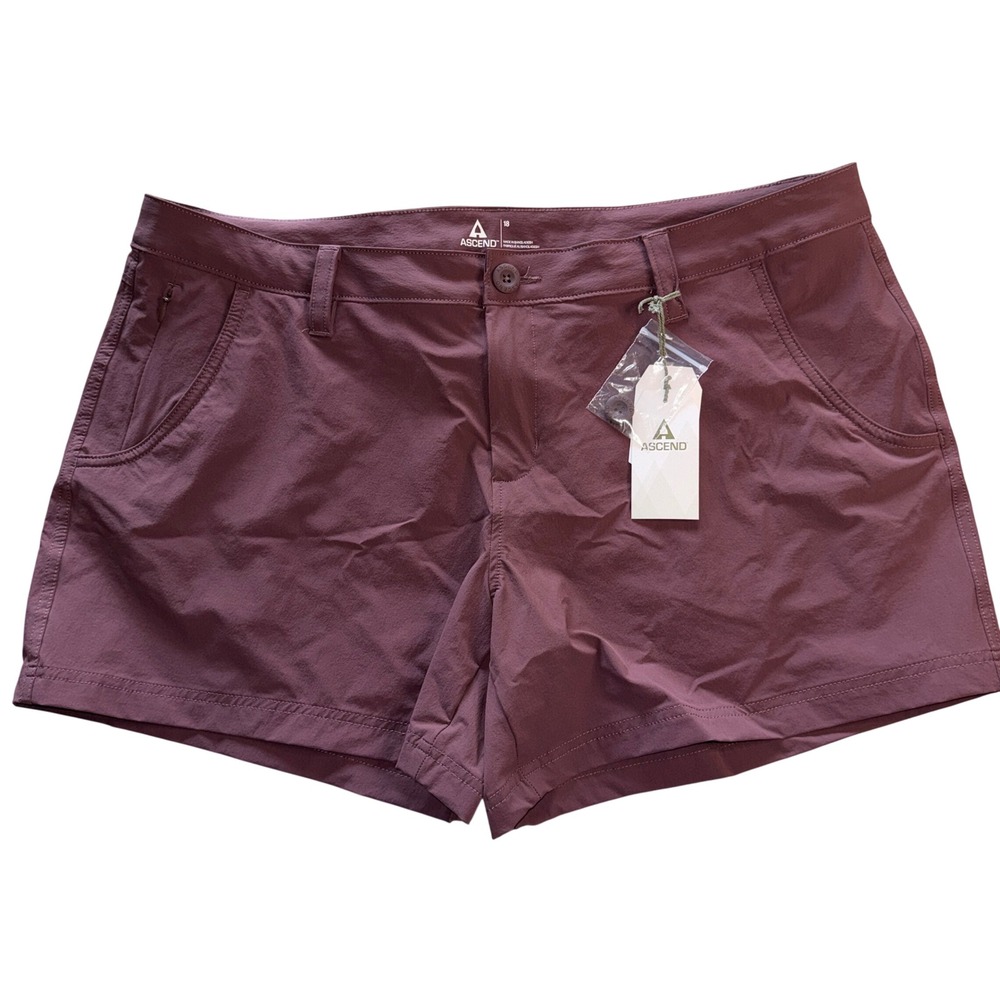 Ascend Stretch Trail Shorts 18 Huckleberry Purple Hiking Outdoor Performance new